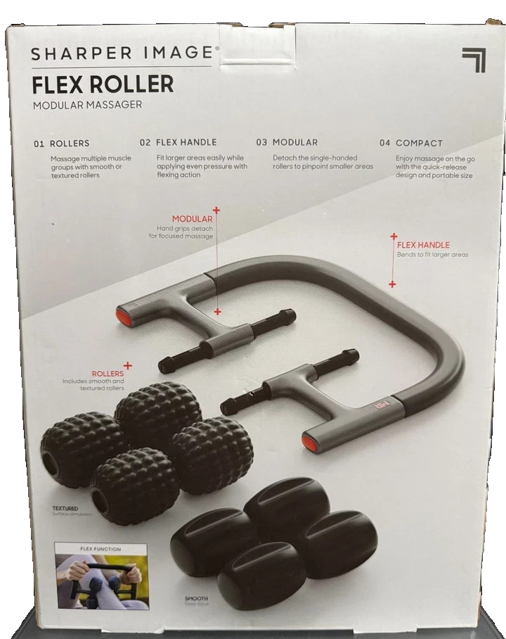Sharper Image Flex Roller Modular Massager – Manual Rollers, Flex Handle