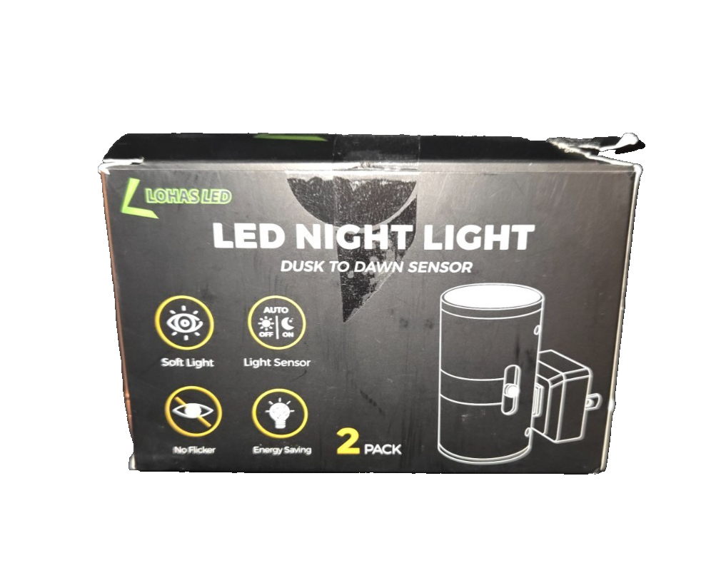 LOHAS LED Night Light 2-Pack – Dusk to Dawn Sensor Plug-In Soft Light