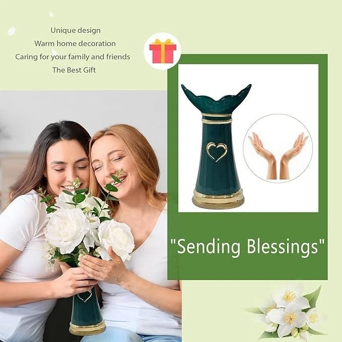 LoveLin Faux Flowers with Gift Box – Elegant Decorative Floral Arrangement Green