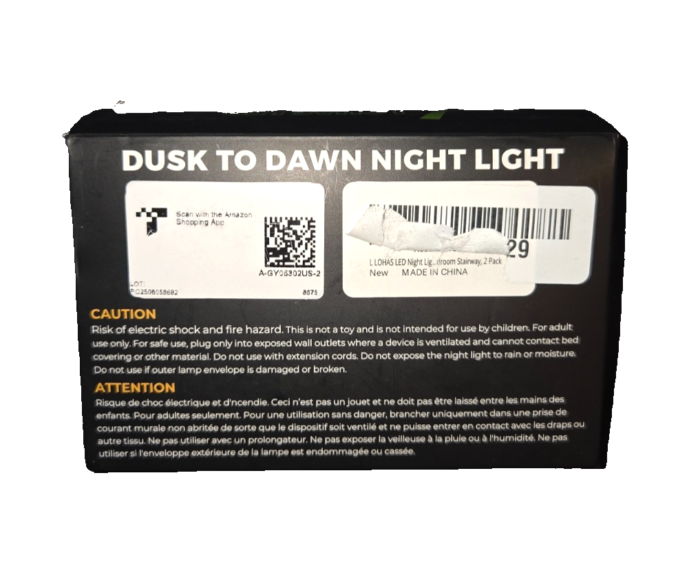 LOHAS LED Night Light 2-Pack – Dusk to Dawn Sensor Plug-In Soft Light