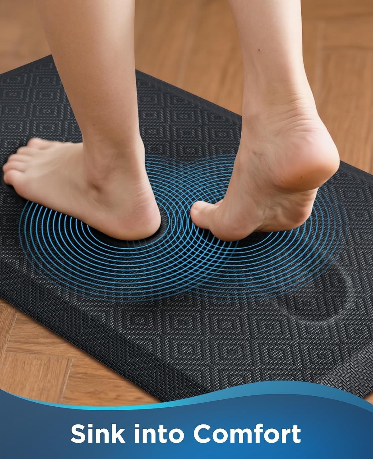 Extra-Long Padded Performance Runner Mat – 70” x 17” Anti-Fatigue Floor Mat