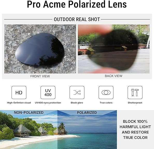 Pro Acme Teen Polarized Sunglasses - 7 Pairs Aviator Style | Cases & Accessories