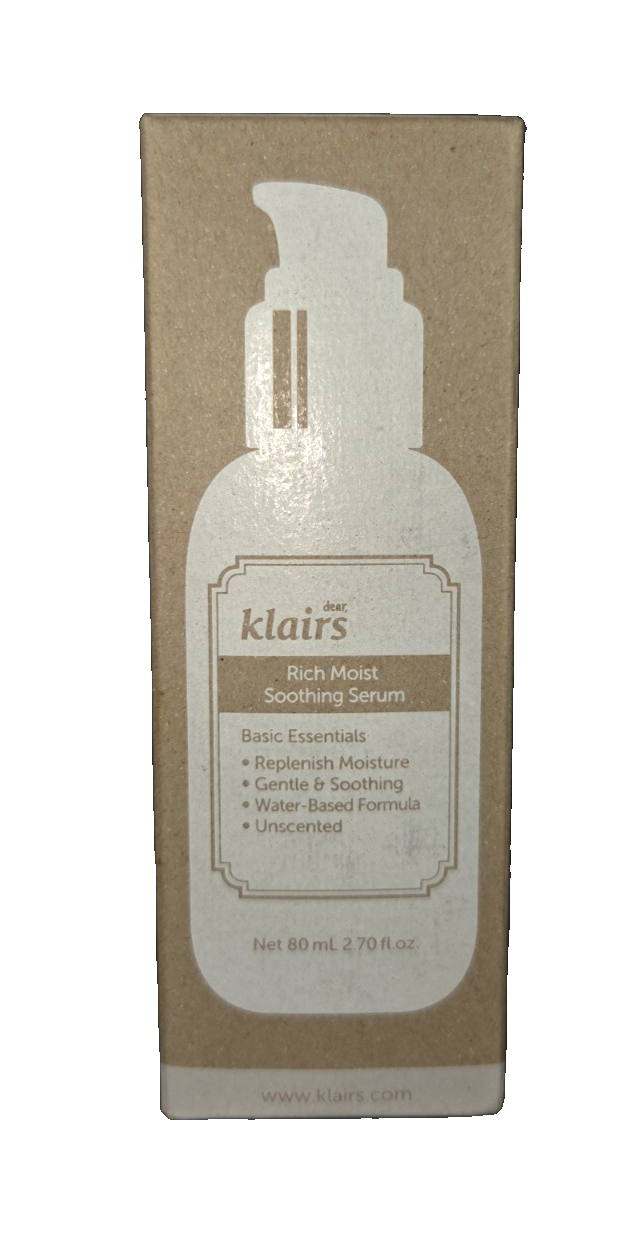 New Dear Klairs Rich Moist Soothing Serum 80ml Hydrating Sensitive Skin
