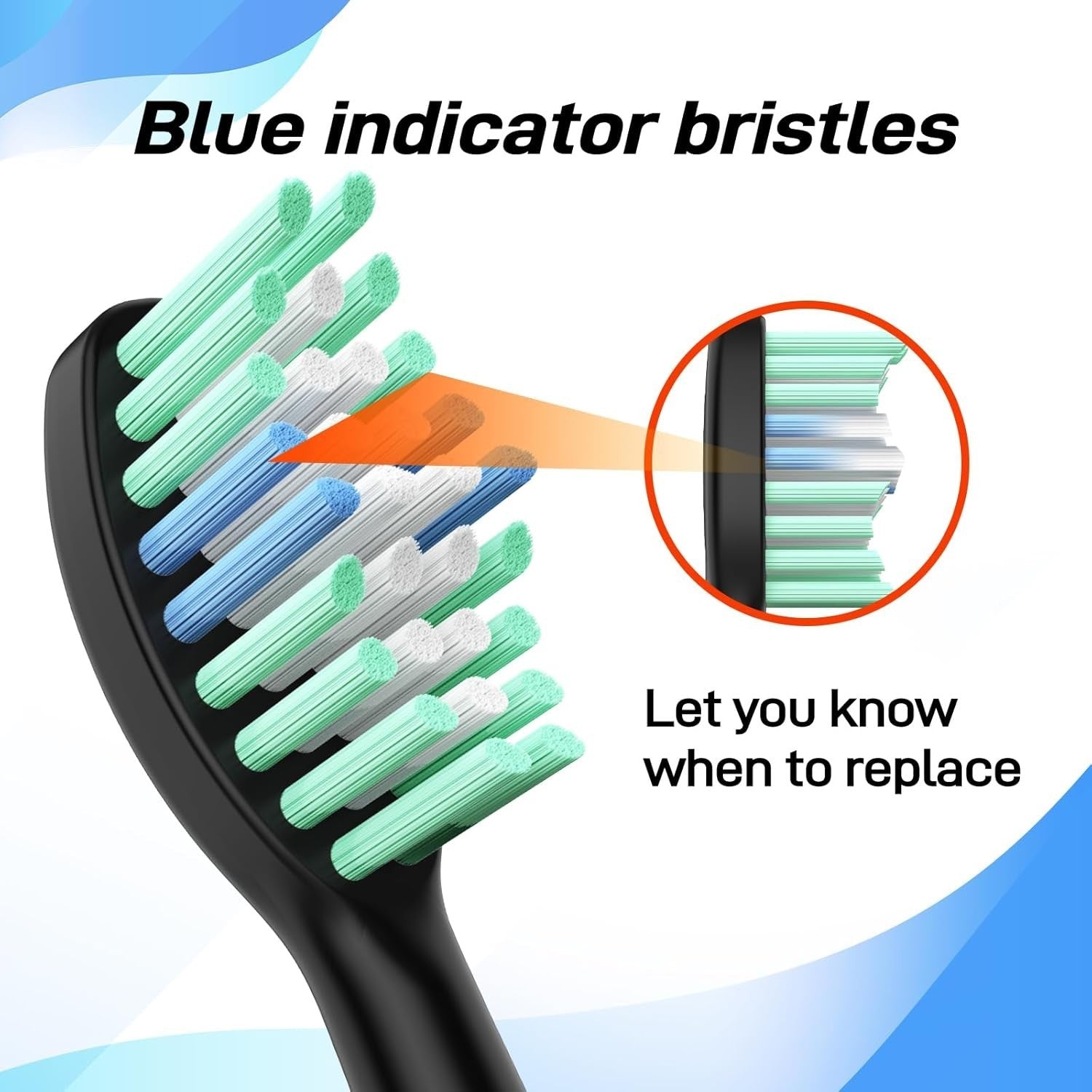 Replacement Toothbrush Heads – Black (5-Pack) – Compatible with Multiple Electri