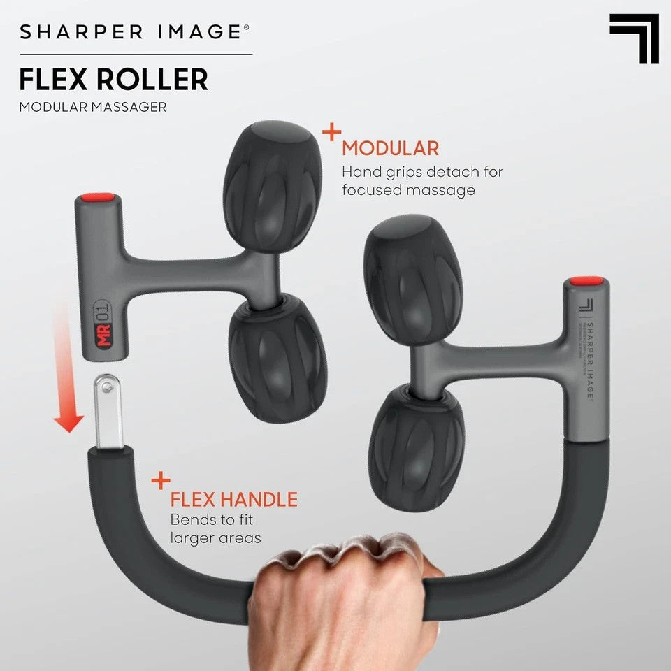 Sharper Image Flex Roller Modular Massager – Manual Rollers, Flex Handle