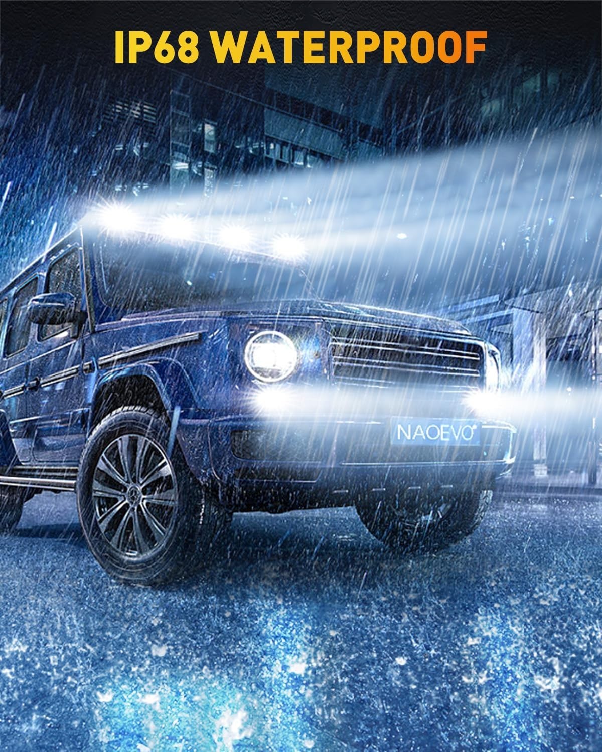 NAOEVO V30 6-Inch LED Light Bar – Pair Off-Road Driving Lights Spot Flood Combo