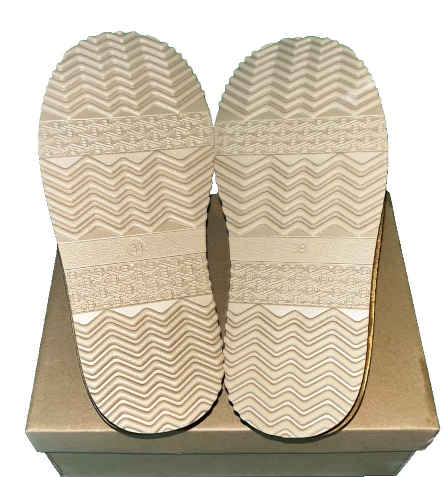 Cozy Slip On Slippers - Platform Fleece Lined Comfortable Shoes - Size 38 (US 7)