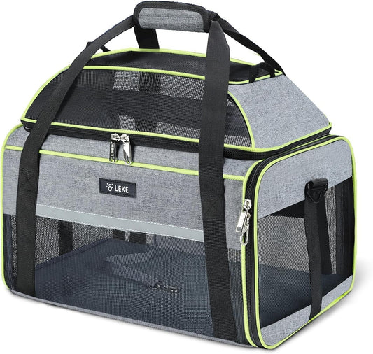 Lekereise -Expandable Pet Carrier - TSA Airline Approved Soft Sided Small Dogs