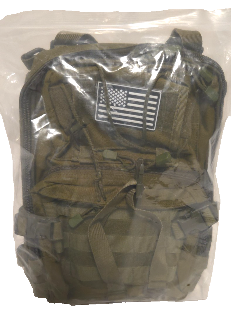 HOMUK Tactical Sling Bag – Military Style Crossbody Backpack – Green – New