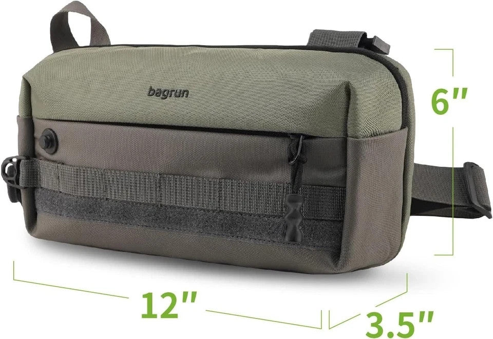 Bagrun Classic EDC Chest Sling Bag – Tactical Adventure Pack (Gray Green) – NEW