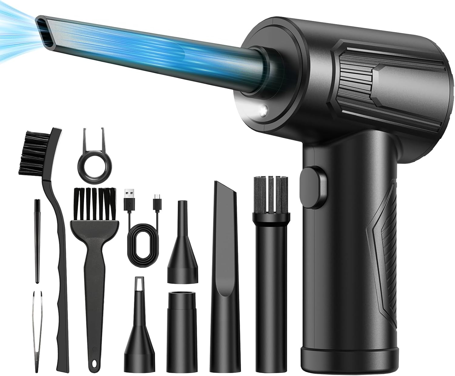 BANKKY 11-In-1 Cordless Air Duster - Rechargeable Electric Computer Cleaner 3 Speed USB C by BANKKY