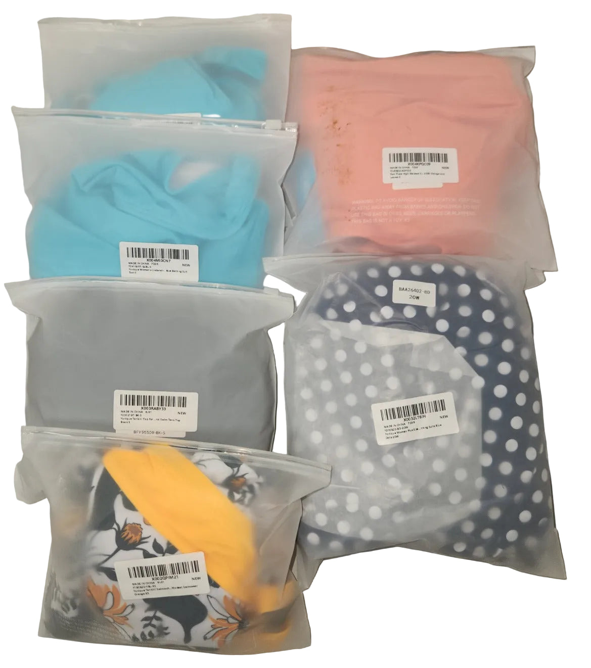 Big Box Wholesale - Lot of 12 - Mixed Yonique, DACI, and Aqua Eve swimwear & Women's New, Sealed - Photo 1