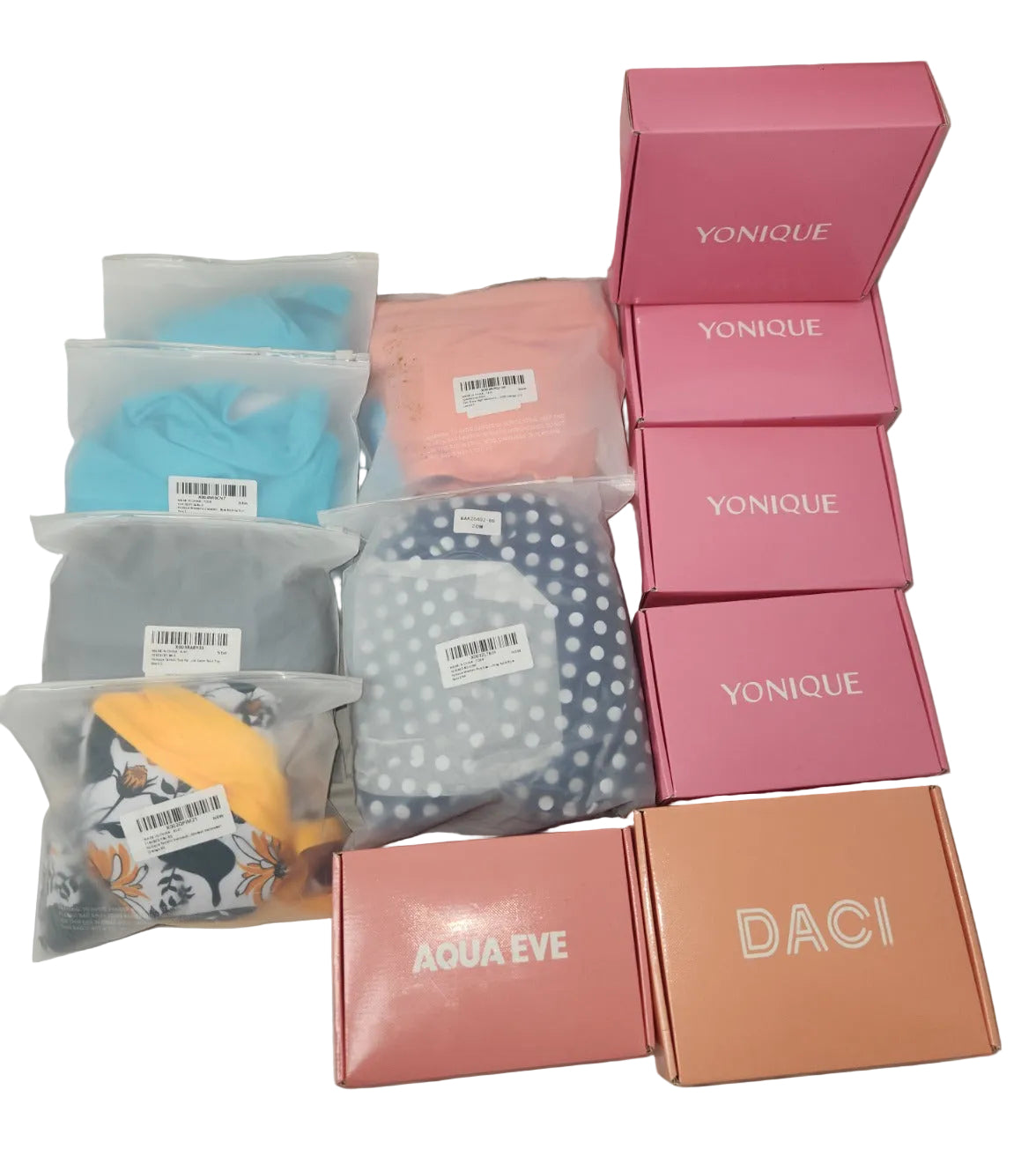 Big Box Wholesale - Lot of 12 - Mixed Yonique, DACI, and Aqua Eve swimwear & Women's New, Sealed - Photo 4