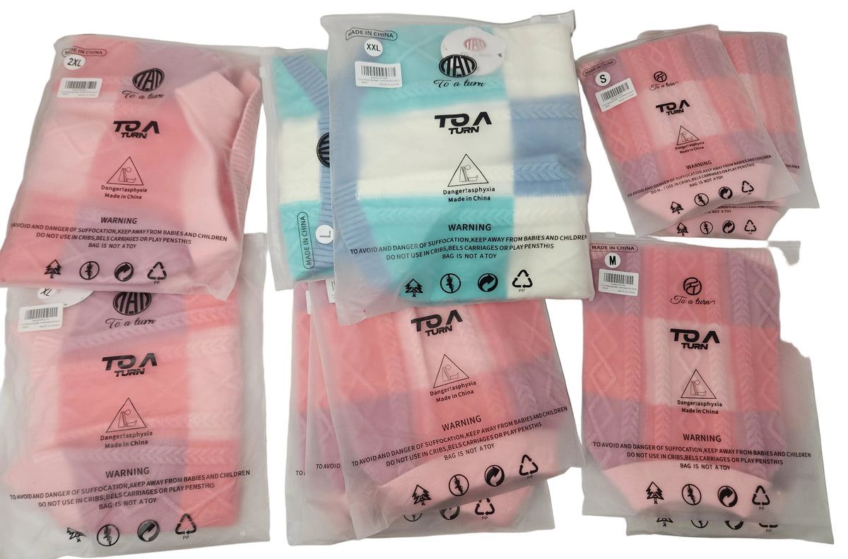 Big Box Wholesale - Lot of 12 - To A Turn Pullover Dog Sweaters Pink & Blue Sealed - Photo 1