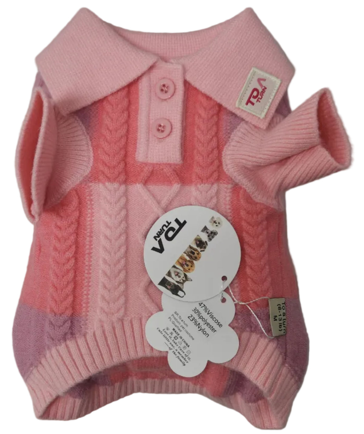 Big Box Wholesale - Lot of 12 - To A Turn Pullover Dog Sweaters Pink & Blue Sealed - Photo 4