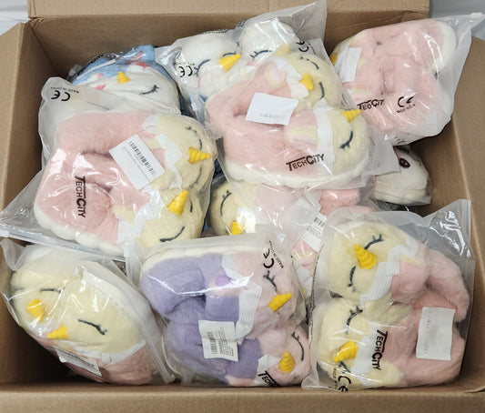 Big Box Wholesale - Lot of 23 - Mixed Unicorn Slippers for Toddlers TechCity 3D Toddler Assorted Sizes - Photo 6