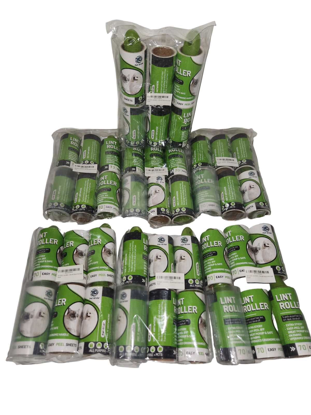 Big Box Wholesale - Lot of 7 - Pet Glide Lint Roller 6-Pack Refill Rolls Sealed - Photo 1