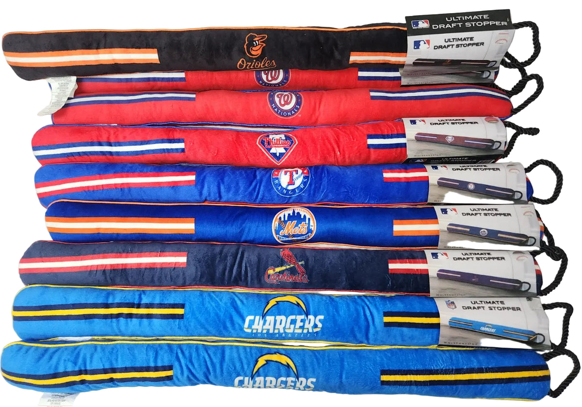 Big Box Wholesale - Lot of 9 - Ultimate Draft Stoppers - Doors and Windows 36 in & Team Logos New - Photo 2