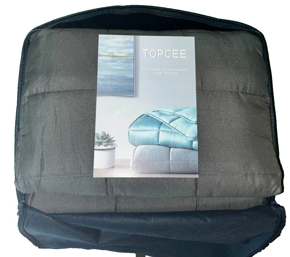 Lot of 2 - Topcee Weighted Blanket (20lbs 60"x80" Queen Size) Cooling Breathable