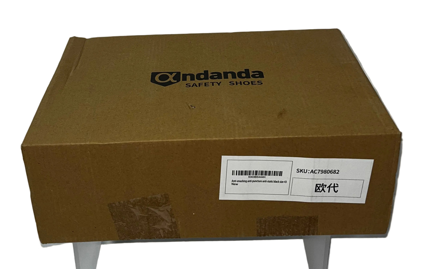 Andanda Men's Safety Work Boots Steel Toe Anti Slip Puncture Resistant Black