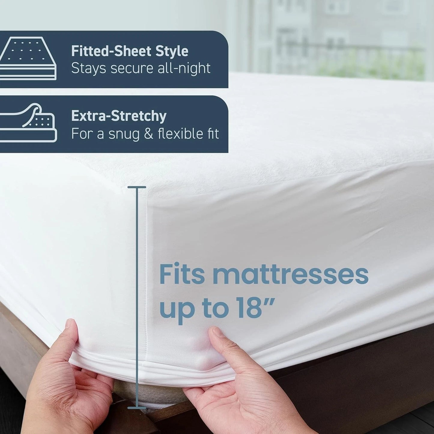 Lot of 16 - SafeRest Premium Queen Mattress Protectors – Waterproof, Hypoallergenic – 60” x 80” x 18”