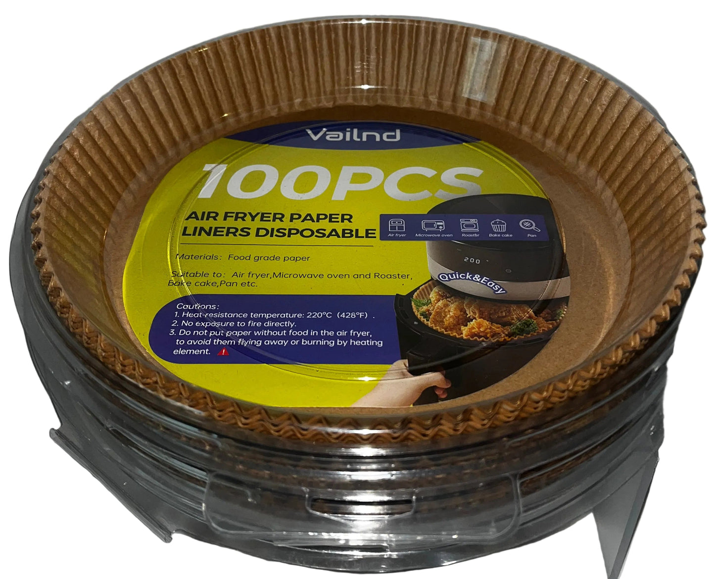 Lot of 3 - Air Fryer Paper Liners 100PCS Each Disposable Baking Liners (300pcs)