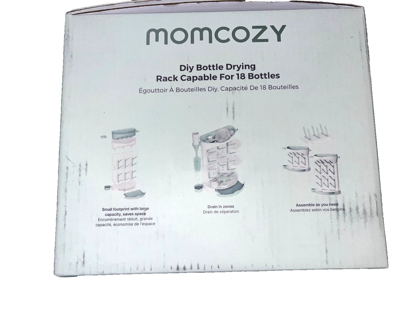 Mixed Lot - Baby Essentials Bundle Newborn Feeding Care Set | Momcozy Drying Rack Bottles |  Swaddles Bibs - 9+ Items