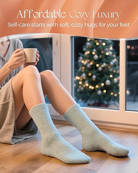 Lot of 3 - AIVEI Fuzzy Socks Women Cozy Warm Fluffy Thick Soft Socks - 15 Pairs
