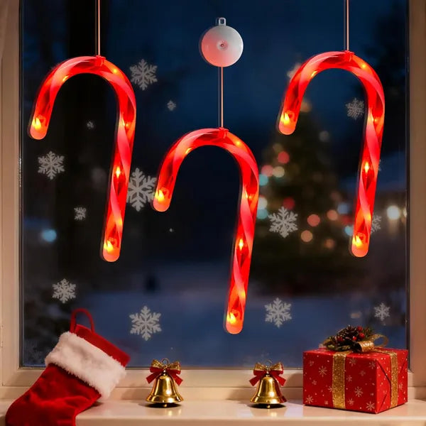 Lot of 22 - 3 Pack of Christmas Window Hanging Lights / Holiday Decorations