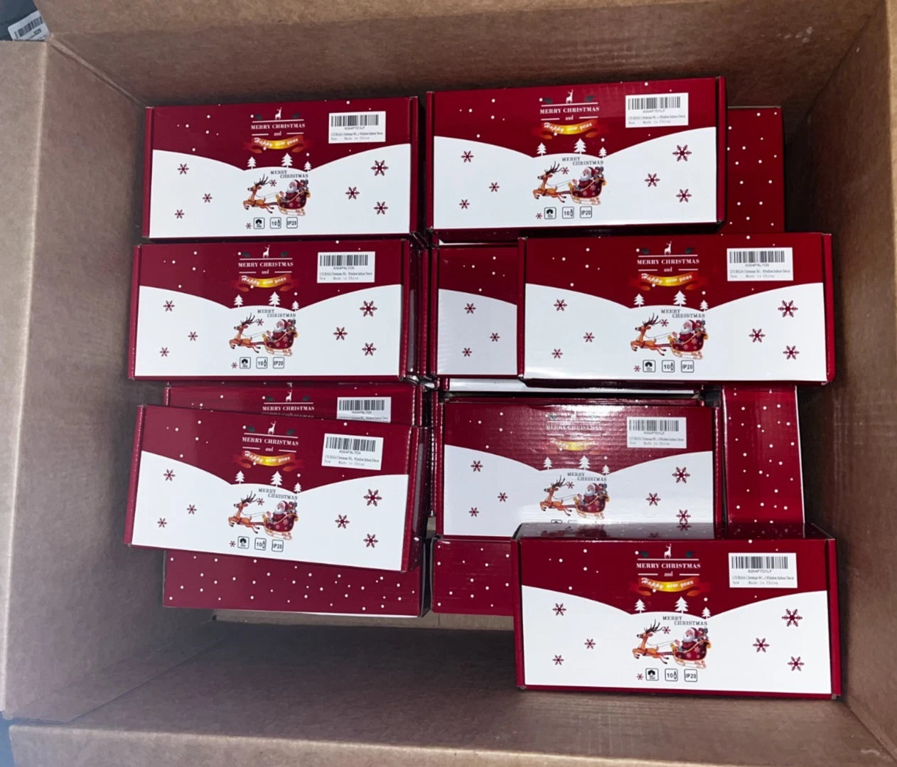 Lot of 22 - 3 Pack of Christmas Window Hanging Lights / Holiday Decorations