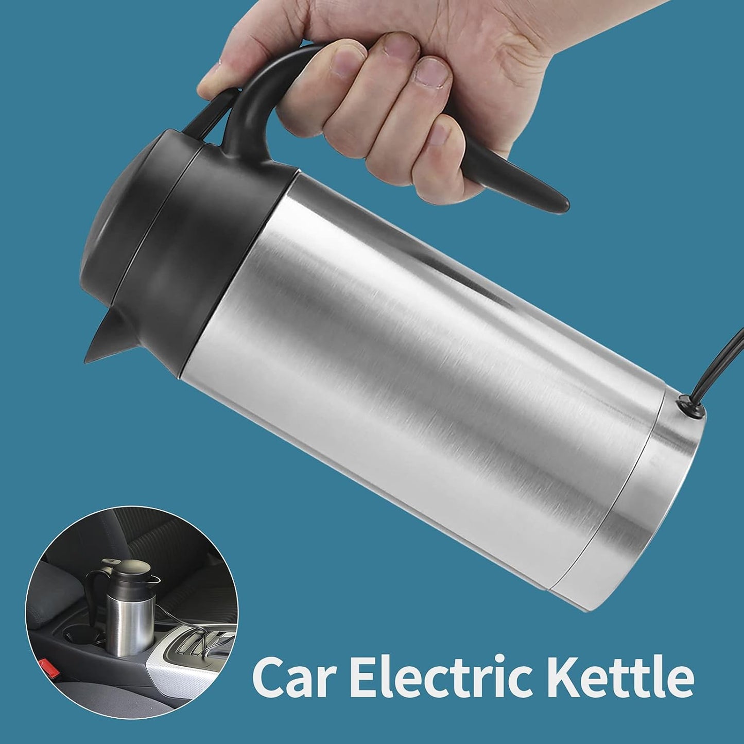 Lot of 9 - Sunsbell Heated Travel Mug – 12V Car Coffee Warmer - Boiling Kettle - Stainless Steel