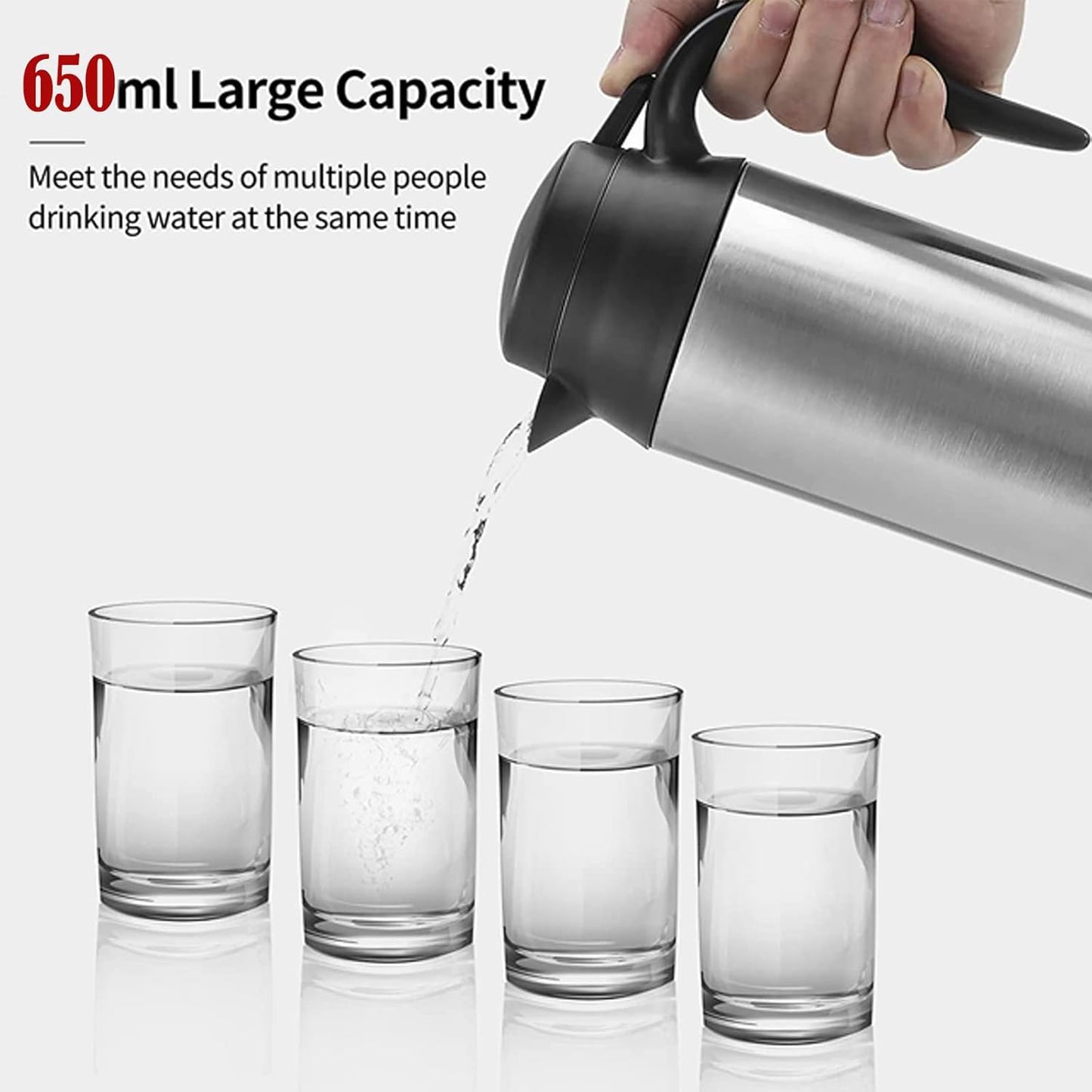 Lot of 9 - Sunsbell Heated Travel Mug – 12V Car Coffee Warmer - Boiling Kettle - Stainless Steel