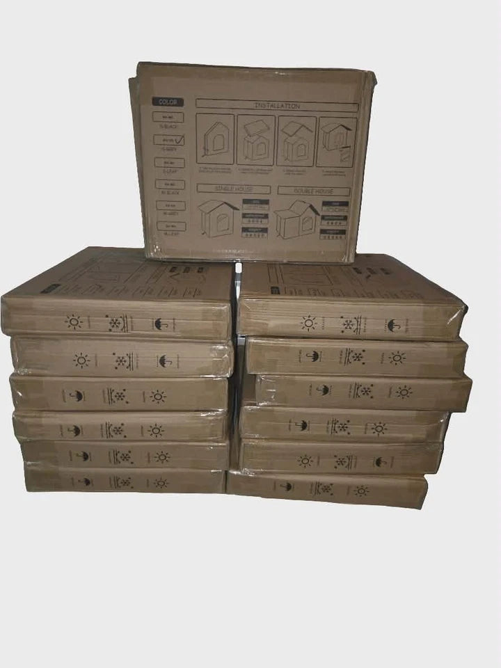 Lot of 6 - Rest-Eazzz’y Indoor/Outdoor Cat House | Waterproof Feral Cat Shelter