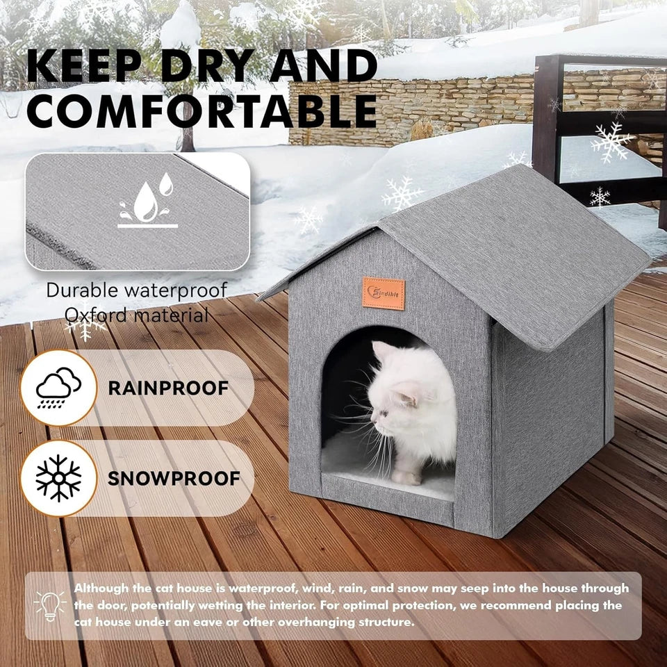Lot of 6 - Rest-Eazzz’y Indoor/Outdoor Cat House | Waterproof Feral Cat Shelter