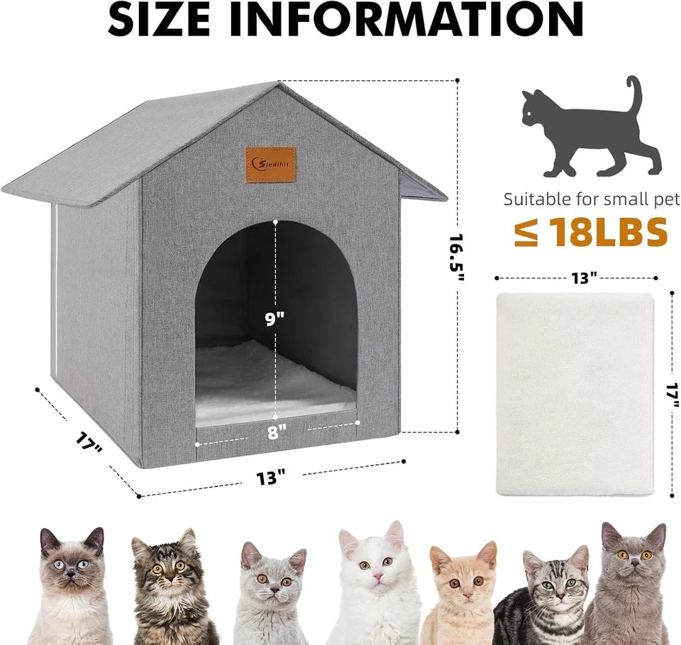 Lot of 6 - Rest-Eazzz’y Indoor/Outdoor Cat House | Waterproof Feral Cat Shelter