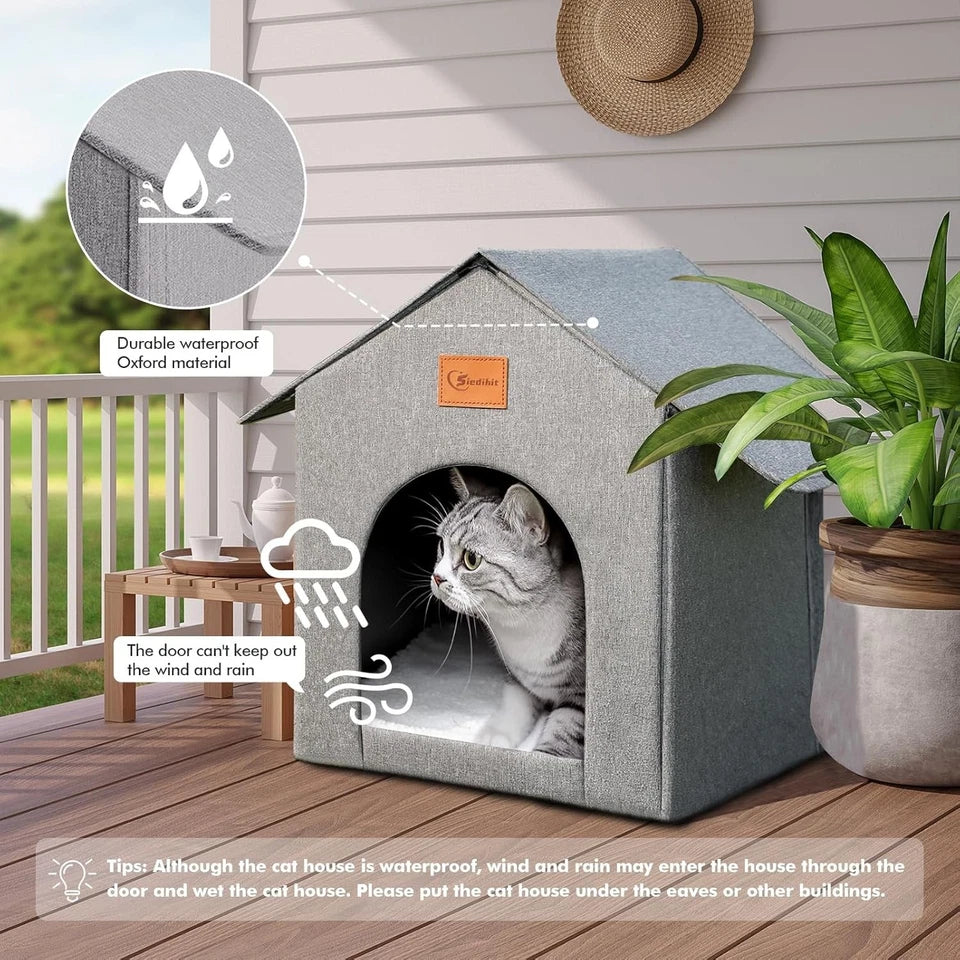 Lot of 6 - Rest-Eazzz’y Indoor/Outdoor Cat House | Waterproof Feral Cat Shelter
