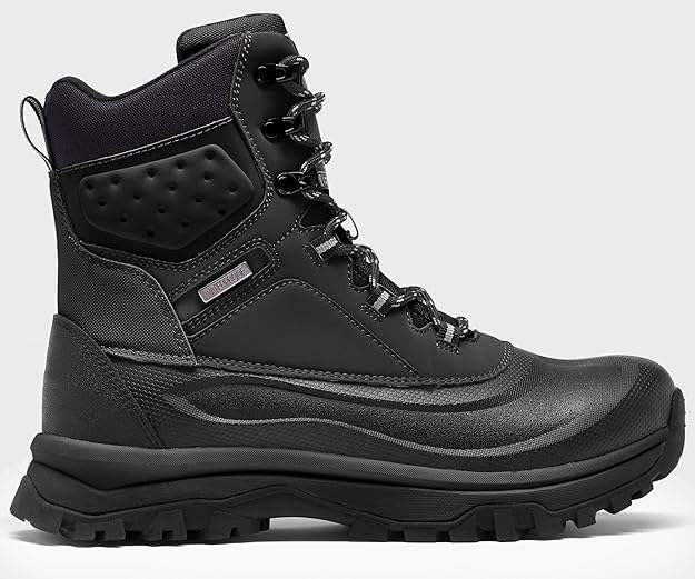 COOSTAR Men’s Waterproof Black Work & Hiking Boots – Size 13