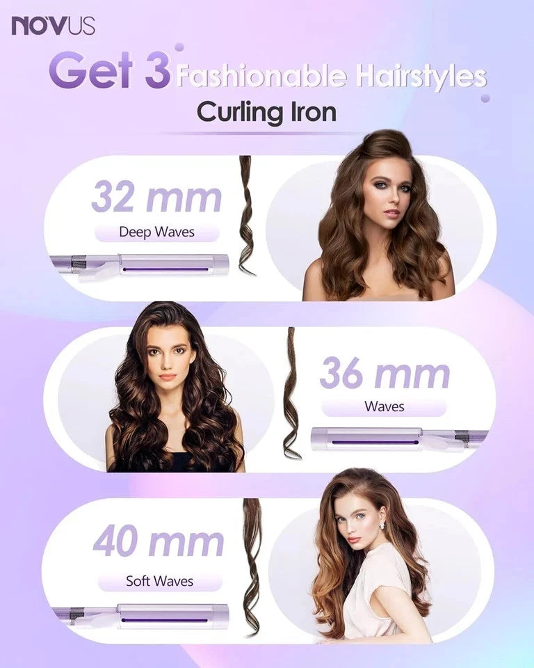 Lot of 14 - NOVUS Ionic Silicone Curling Iron Sets – Professional Hair Curler