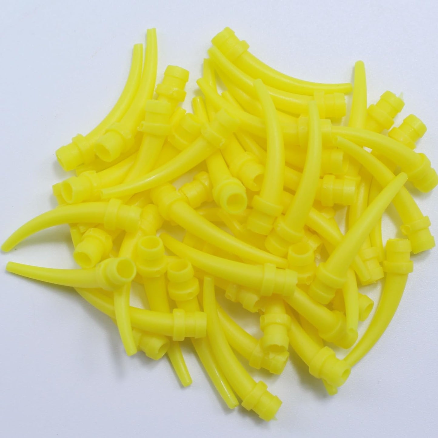 Lot of 10 - Dental Mixing Tips Yellow | Disposable Mixing Nozzles | Auto-Mix Impression Material Tips