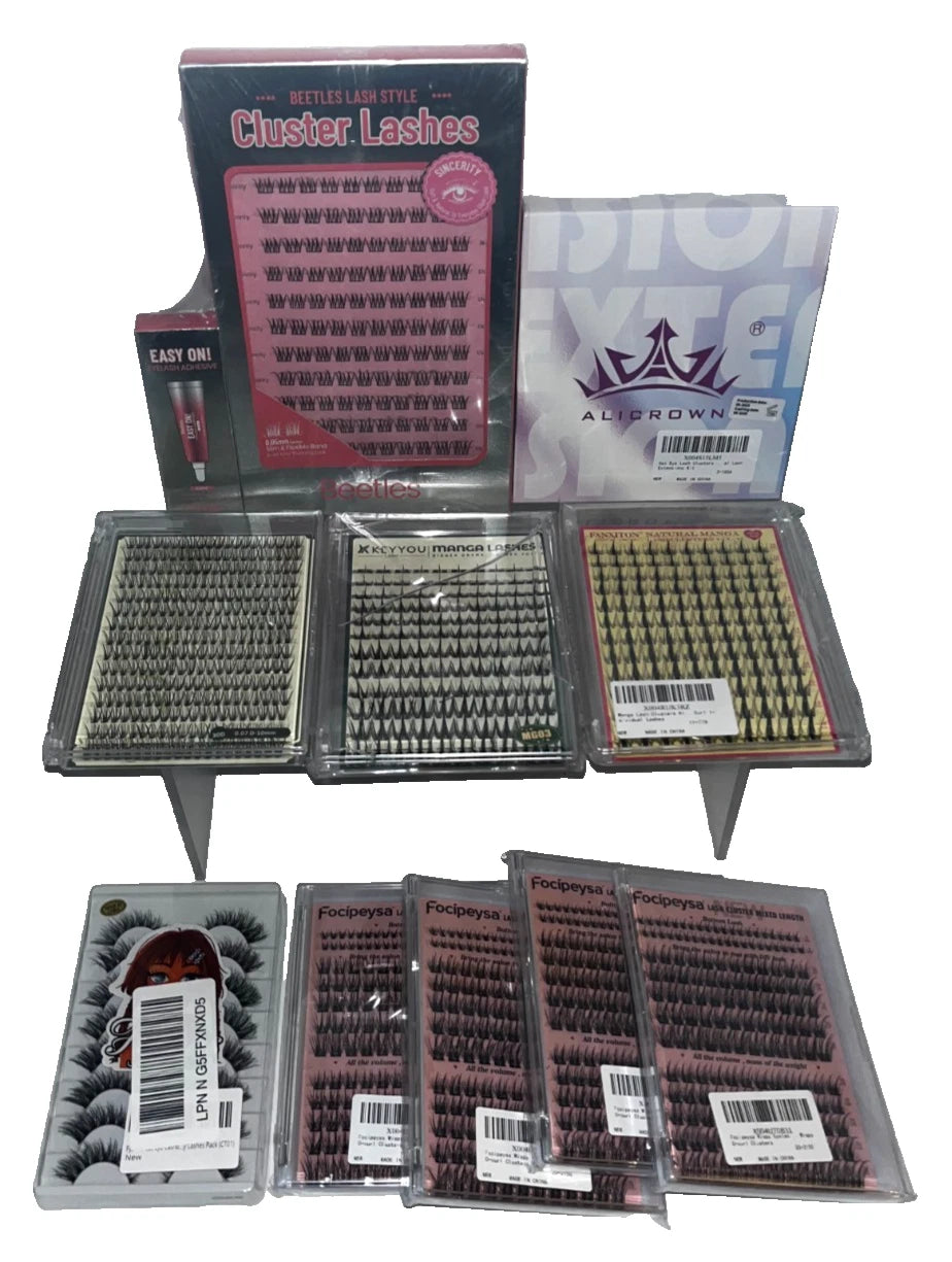Mixed Lot - Eyelash Clusters Manga Lash Kits - Eye/Beauty HBA Bundle