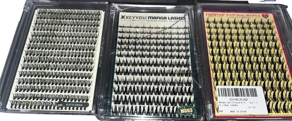 Mixed Lot - Eyelash Clusters Manga Lash Kits - Eye/Beauty HBA Bundle