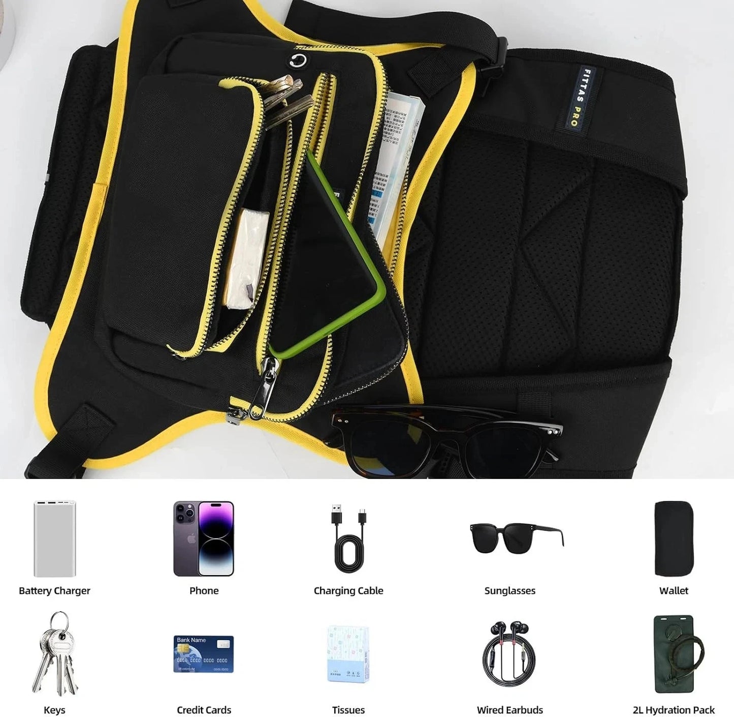 FITTAS PRO Chest Rig Bag w/ Hydration Pack – Bulk Lot (25 Units) | Reseller Bundle