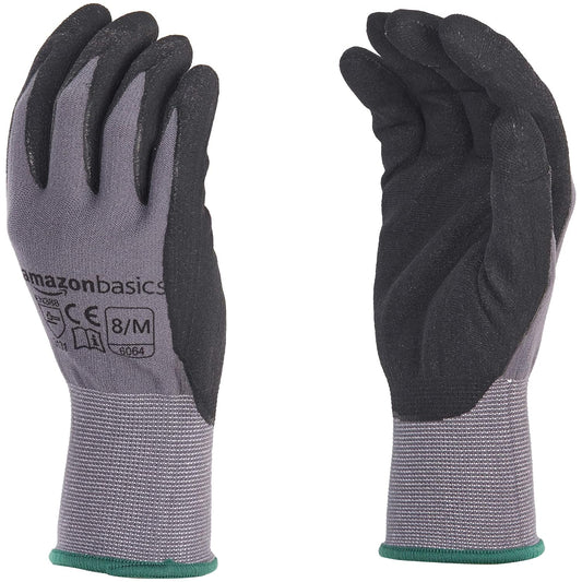 Lot of 24 - 12-Pack Work Gloves – Mixed Colors – Sizes 7–12 – General Use Grip Gloves (288 pairs)