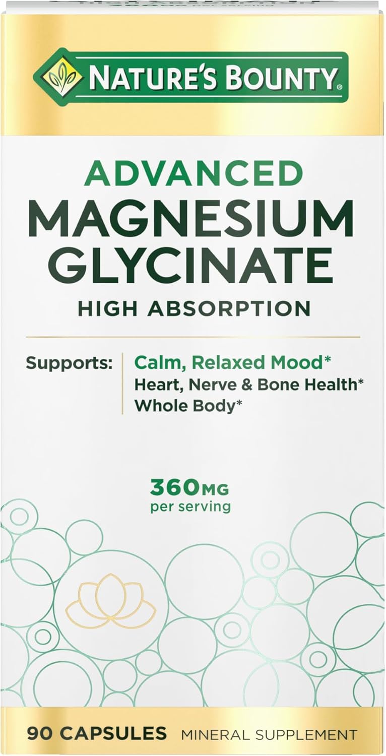 Lot of 58 - Nature’s Bounty Advanced Magnesium Glycinate 360mg | High Absorption