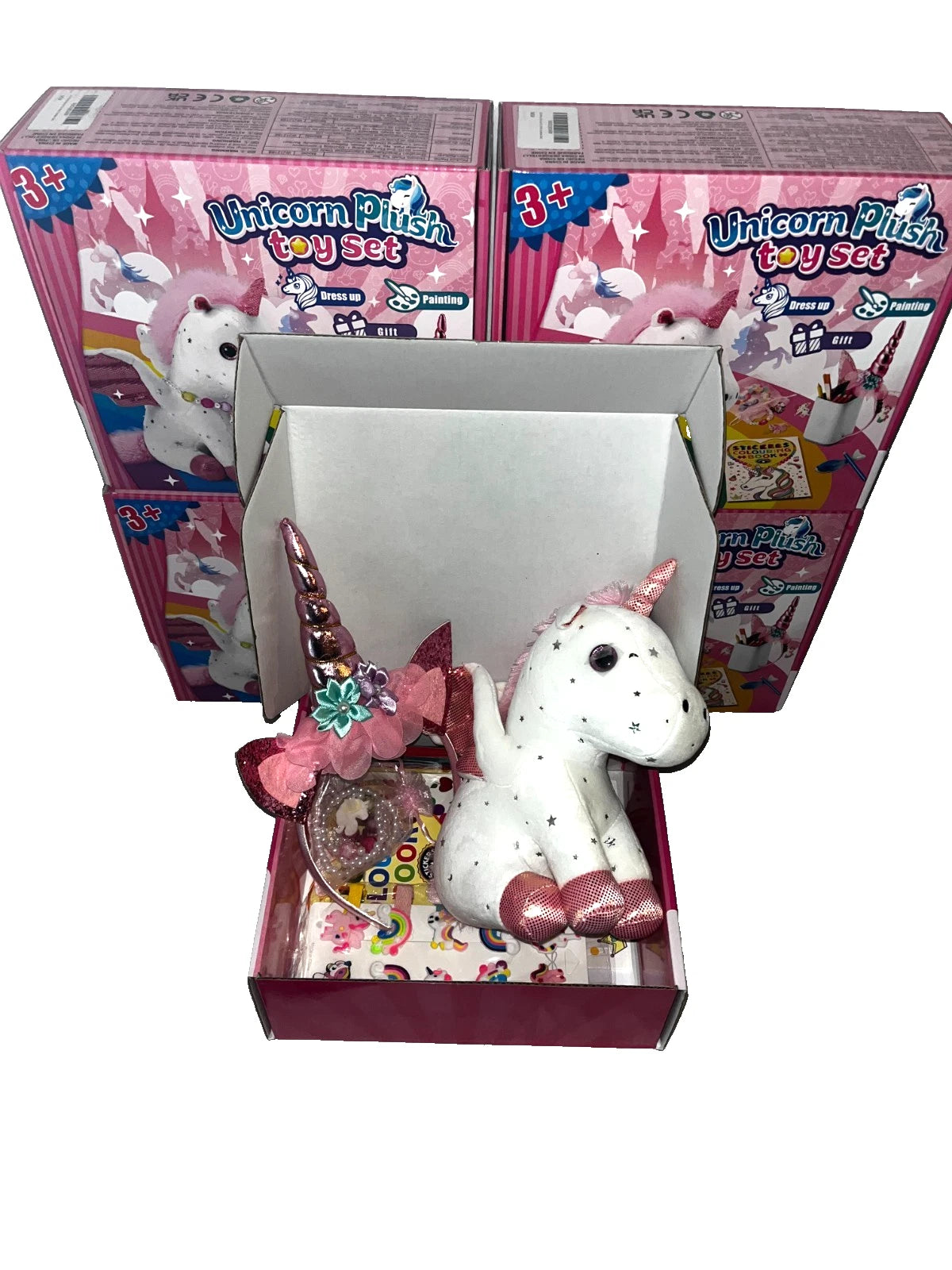 Mixed Lot - Kids Toy Unicorn Plush Craft Kits Weaving Loom Vehicles Gift Bundle