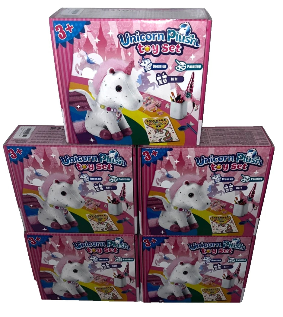 Mixed Lot - Kids Toy Unicorn Plush Craft Kits Weaving Loom Vehicles Gift Bundle