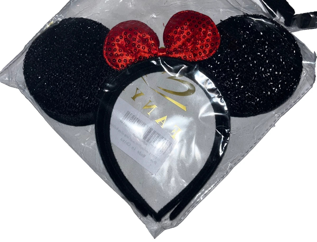 Lot of 24 - Mouse Ear Headbands Mixed Minnie Style Costume Party Ears