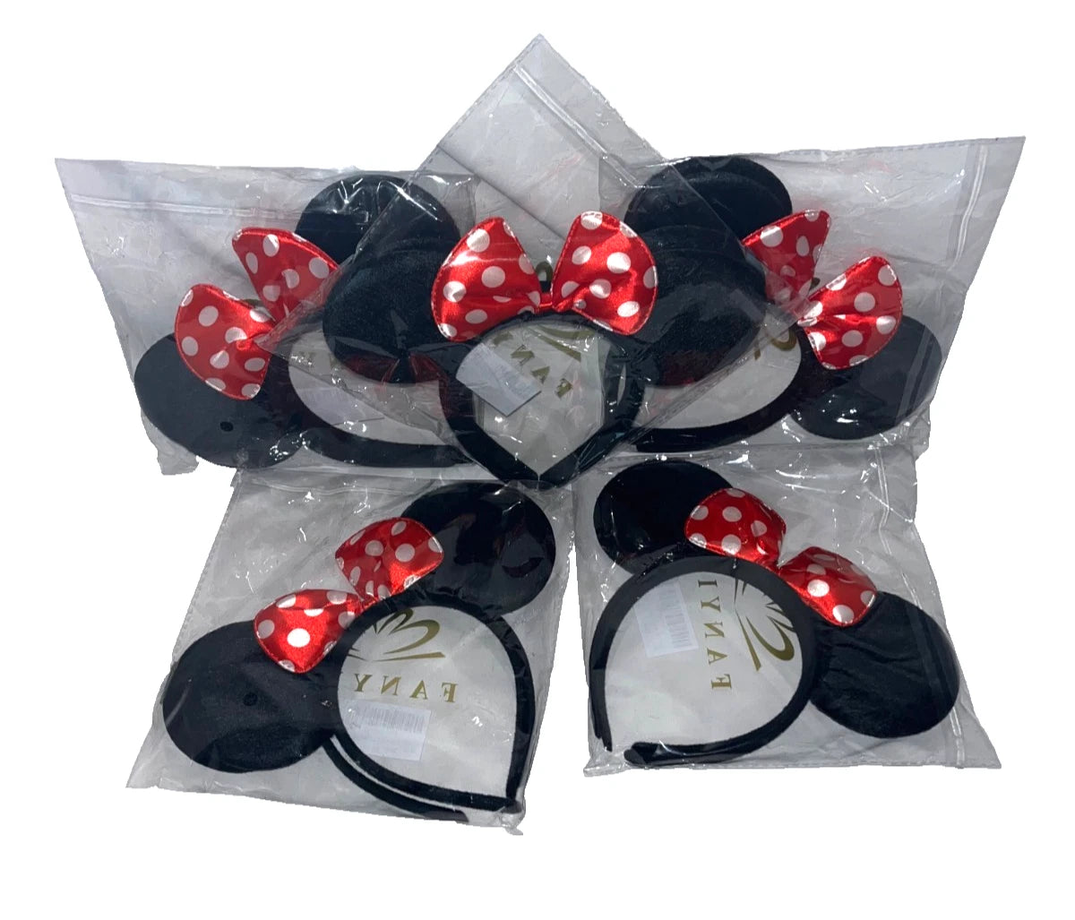 Lot of 24 - Mouse Ear Headbands Mixed Minnie Style Costume Party Ears