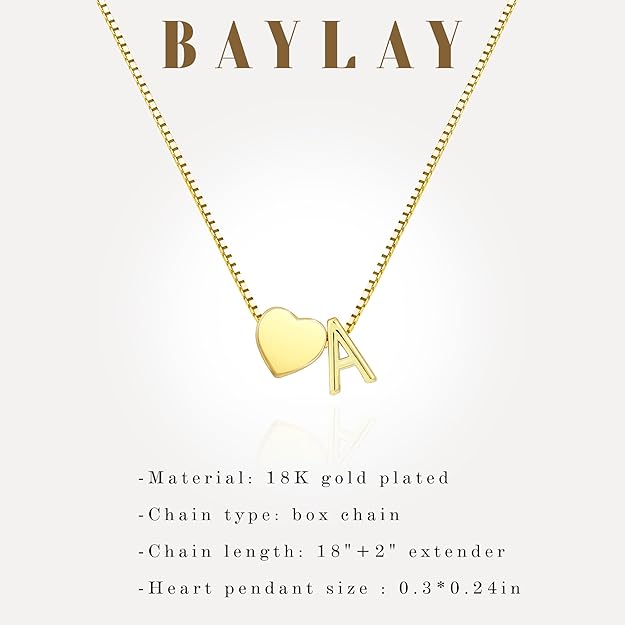 Lot of 48 - BAYLAY Gold Initial "N" Necklaces Unisex, 18K Gold Plated Letter