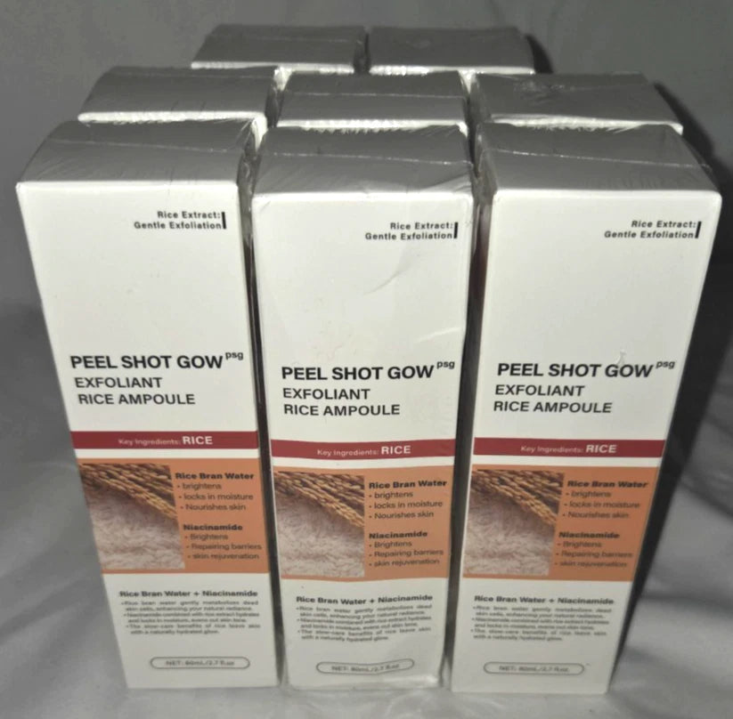 Lot of 8 - Peel Shot Gow Rice Ampoule Exfoliant (Wholesale Skincare)